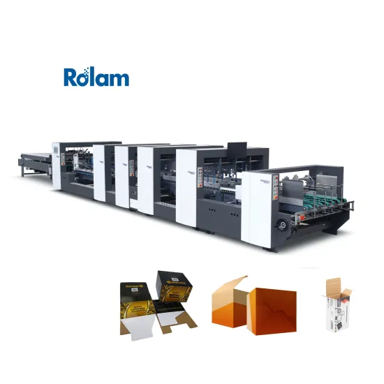 Automatic 280m/min A/B Flute Corrugated Carton Folding and Gluing Machine with Crash Lock Bottom