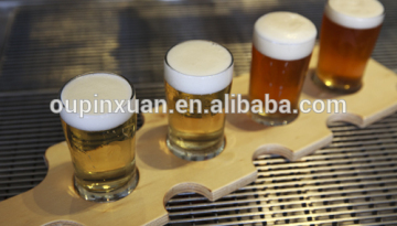 new original bee Serving tray Bamboo Wooden beer Paddle to Hold 4 mini for Party Bamboo beer Flight wholesale