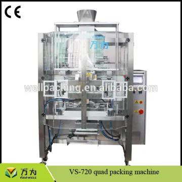 Low height quad seal packing machine for stabilo bag
