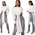 Women Trendy Solid Knit Loose pullover