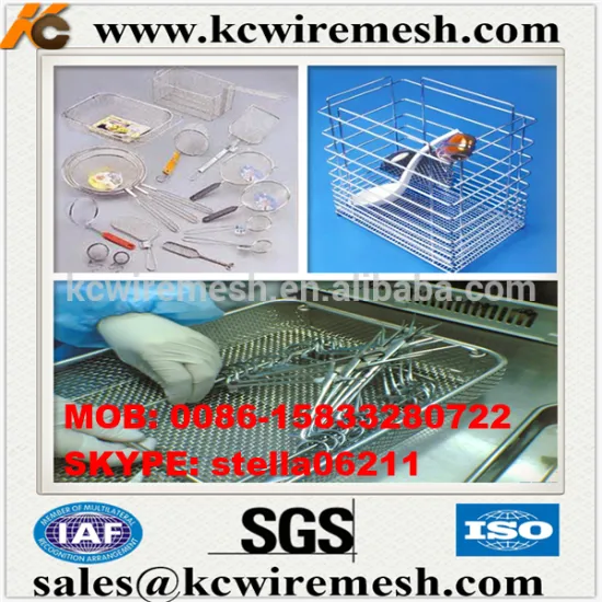 Manufacturer!!!!! KANGCHEN 11'x11'x2' small size sterilization baskets SS material mesh surgical washing baskets operating room