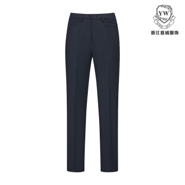 Navy Blue Twill Women's Dress Trousers YD01205