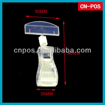 display plastic pop clip sign holder for hanging