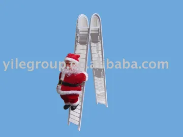 9&quot;snata climbing staircase /santa toys/electrical santa
