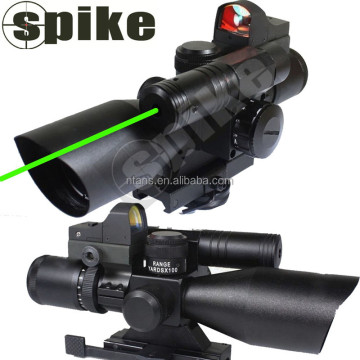 Spike 3-in-1 Combo: laser hijau, penglihatan titik merah, dan skop 2.5-10x40