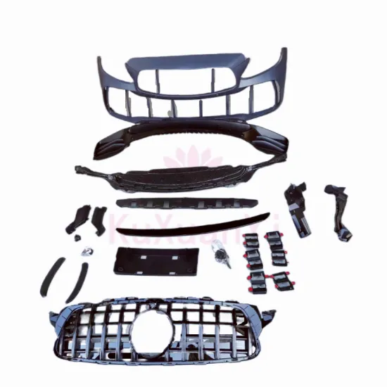 Used for Mercedes Benz C-Class C300 w205 GTR style PP plastic front bumper rear bumper side skirt  middle mesh body kit