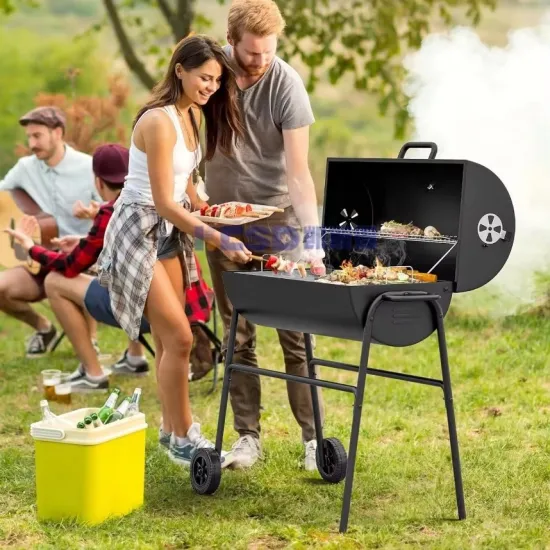 Wood Pellet Smoker BBQ Grill with Color Screen WiFi Controller with Side Burner
