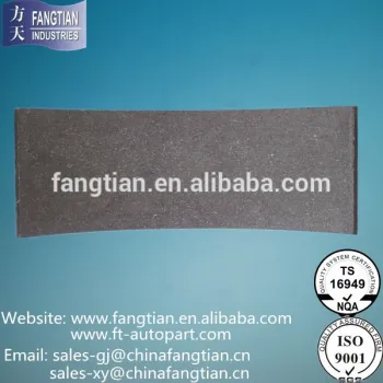 Undrilled Truck Brake Lining DA115R