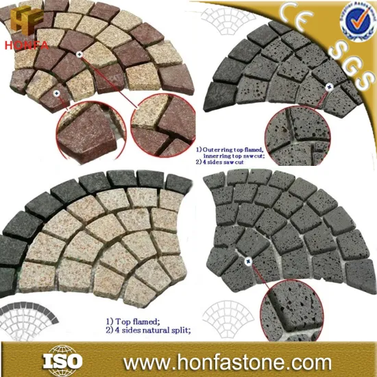 2016 hot cheap price granite fan pattern paving stone