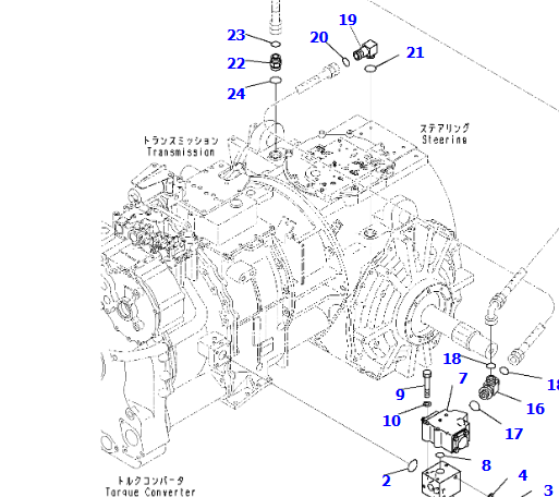 195-22-80031 Power Train Assembly for the Bulldozer D375A-6