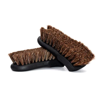 Horsehair Detailing Brush for Car Interior Seats and Carpet Automotive Upholstery Cleaner Brush