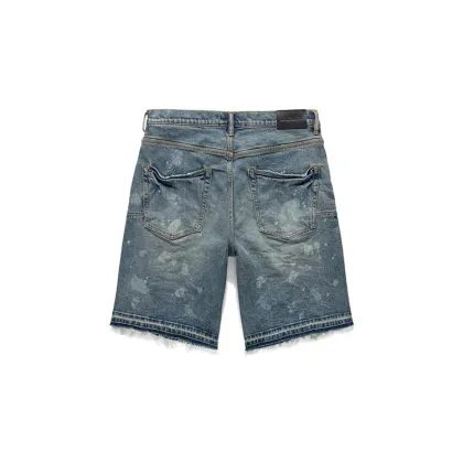 OEM Vintage Washed Distressed Jean Shorts Men