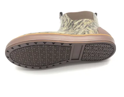 Mens Deck Boots Muck Mossy Oak Camouflage Rain Boots 100% Waterproof Natural Rubber Boots