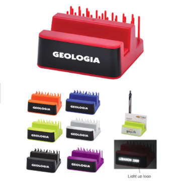 Multi-Port USB Hub with Phone Stand and LED Light