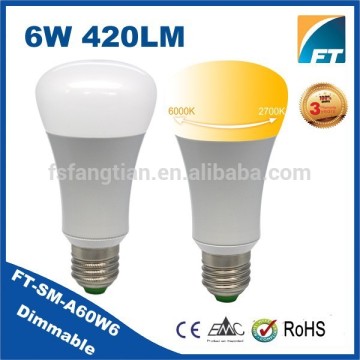 Phone wifi controlled led smart lighting e27 smart led light 6w
