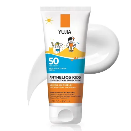 Natural Minerals Children Sunscreen SPF 50 UVA UVB Gentle Sun Cream for Sensitive Skin
