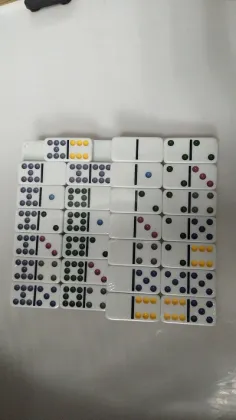 Double Nine White Dominoes