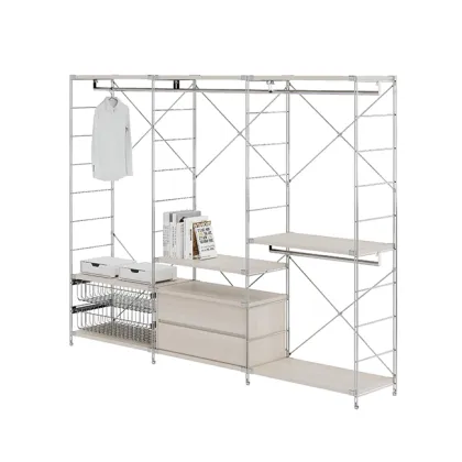 Modern Industrial Wooden Bookcase - Modular Office Furniture Shelving