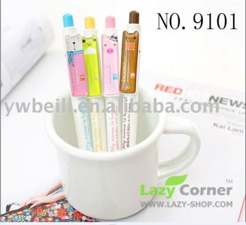 new free sample liquild gel ink pen with unique pen holder and logo