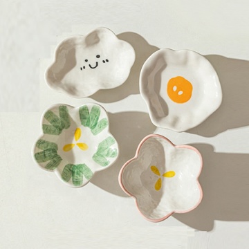 Creative Cartoon Ceramic Sauce Dishes - Wholesale Irregular Shaped Snack Plates