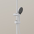 White Digital Display Light Bathroom Rainfall Shower Set
