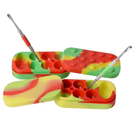 2 Carving Tool + 2 Tie Dye-colored Multi-Compartment Wax Container