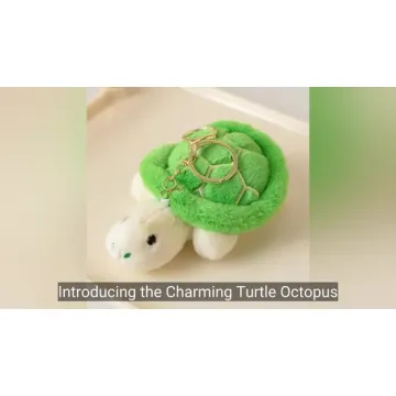 Милый плюшевый брелок в виде черепахи и осьминога