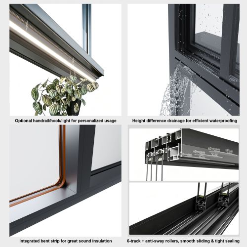Ventanas de aluminio con doble sellado para mayor impermeabilización