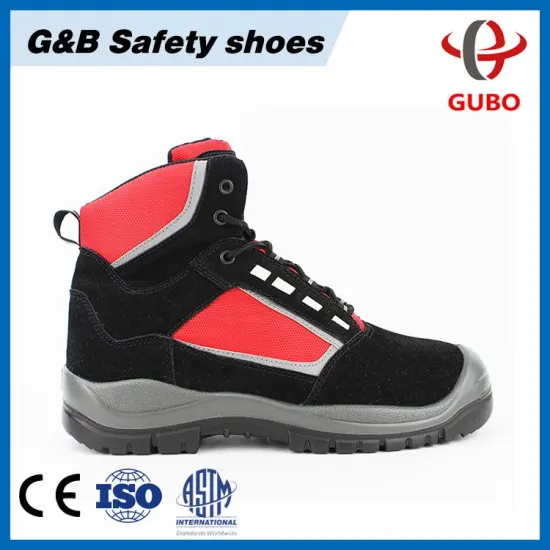 Cheap Leather Slip Resistant PU Factory Work Safety Shoes Steel Toe