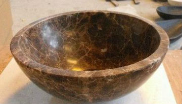 Emperador marble stone cheap bathroom sink