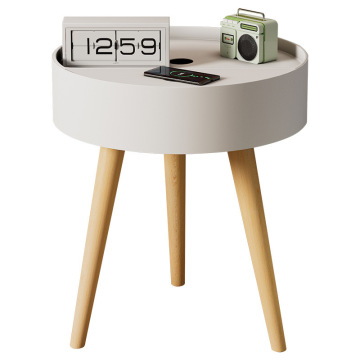 Nordic Simple Nightstand with Intelligent Charging and Storage