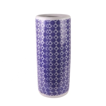 Jingdezhen Low Price Porcelain Blue and White Flower Umbrella Tube