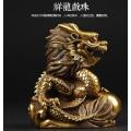 Copper Statue Pure copper dragon ornaments, twelve Chinese zodiac animals, dragon and green dragon ornaments, household crafts o