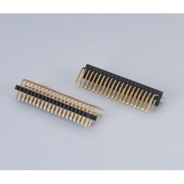 Rechte Winkelanschließung 1,00 -mm -Stift -Header Dual Row Pin Header -Stecker