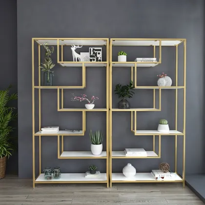 New Design Home Furniture Stainless Steel Bookcase