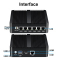 J1900 6*Gigabit Ethernet Enrutador de firewall sin ventilador Mini PC