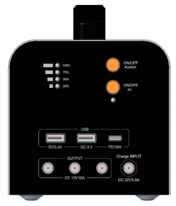 Portable energy storage power supply 200W