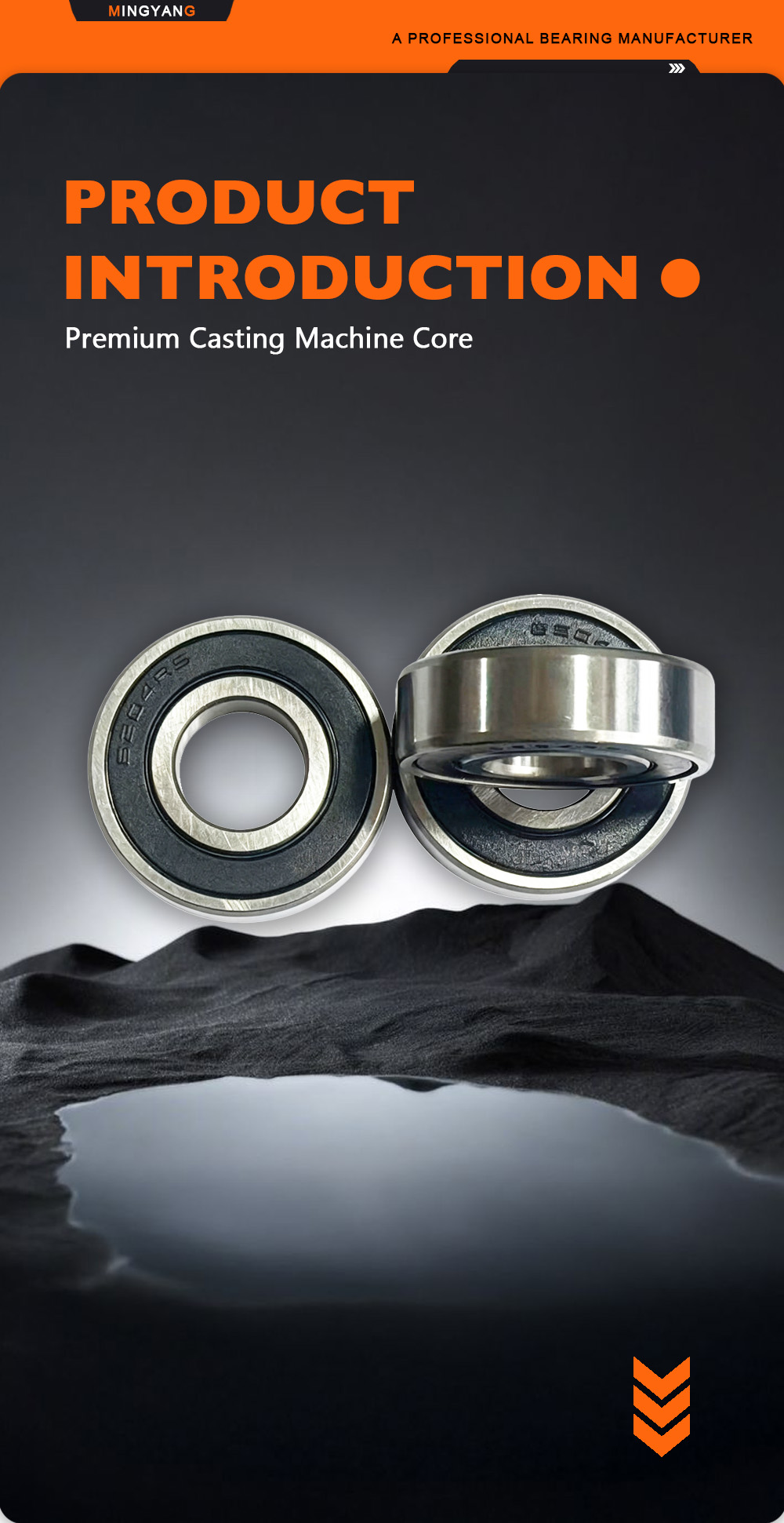 Moisture‑Proof 6204‑2RS Ball Bearing x