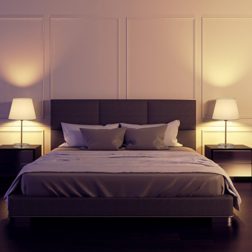 Lámpara de mesa de oro nocturna de dormitorio con base acrílica