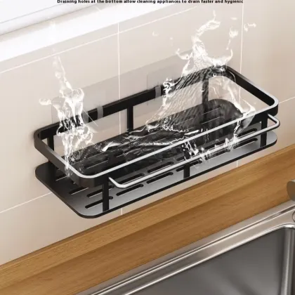 Wall-Hanging Metal Bathroom Storage Rack