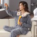 Autumn Winter Pyjamas Ladies Cardigan Long Sleeve Trousers