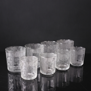 Creative Labelable Patterned Glass Jars for Home Furnishing