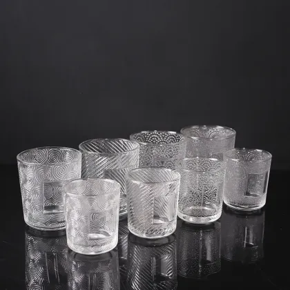 Creative Labelable Patterned Glass Jars for Home Furnishing