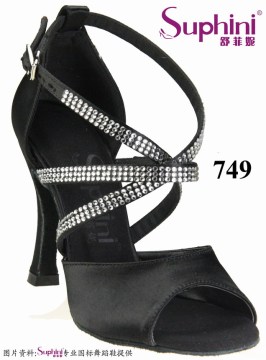 Popular Design Woman Black Dance Latin Shoes