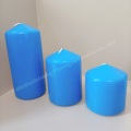 Tall 7x15cm Unscented colorful pressed Pillar Candles
