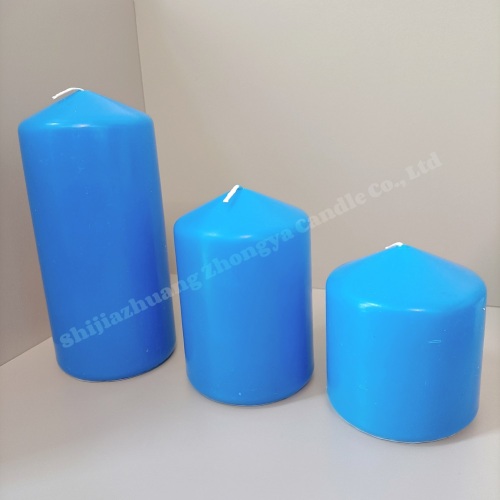 Tall 7x15cm Unscented colorful pressed Pillar Candles