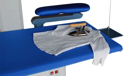 Suction Air Ironing Table for Laundry Shops: Cotton, Wool, Silk, Linen & Polyester