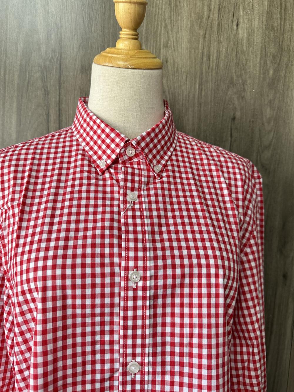  100% cotton long sleeve plaid shirt 