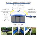 Retractable Canopy Party Tent with Mesh Side Walls