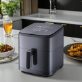 Moderne Heißluftfritteuse mit quadratischem Design und drehbarem Griff, 8,5 l